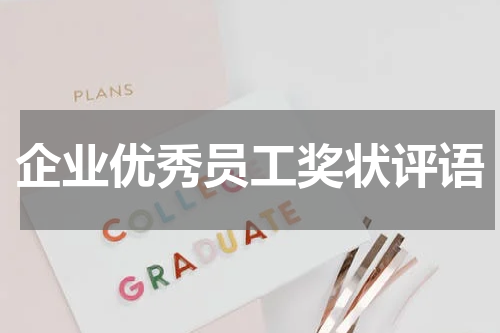 企业优秀员工奖状评语