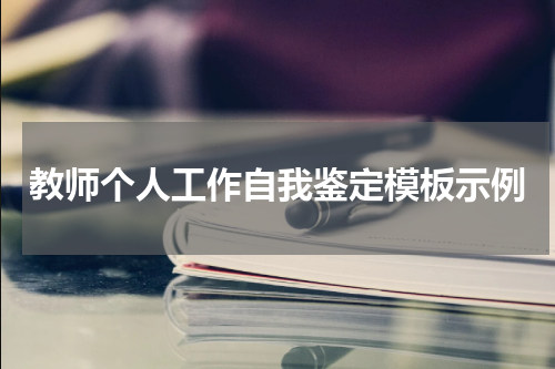 教师个人工作自我鉴定模板示例