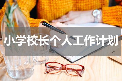 小学校长个人工作计划