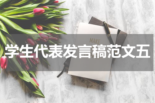学生代表发言稿范文五