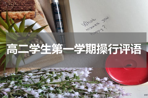 高二学生第一学期操行评语