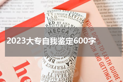 2023大专自我鉴定600字