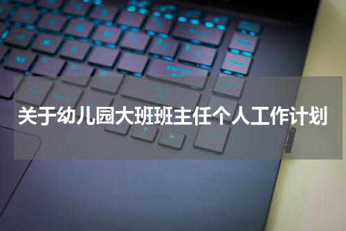 关于幼儿园大班班主任个人工作计划