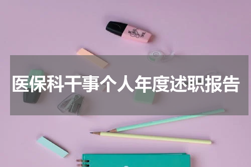 医保科干事个人年度述职报告