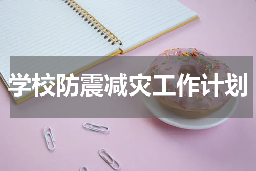 学校防震减灾工作计划