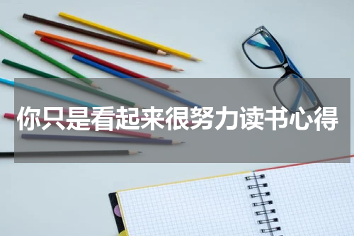 你只是看起来很努力读书心得