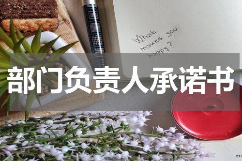 部门负责人承诺书