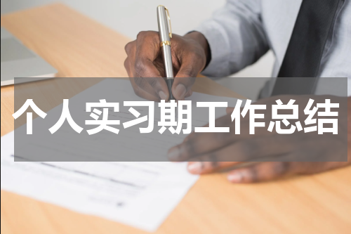 个人实习期工作总结