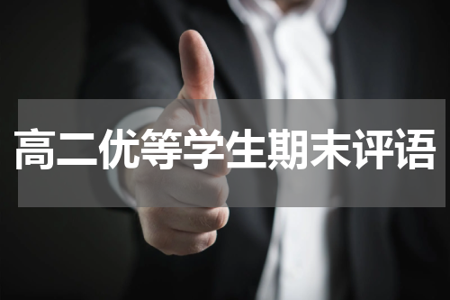 高二优等学生期末评语