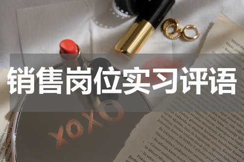 销售岗位实习评语