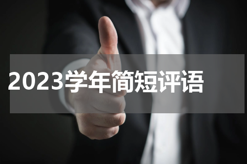 2023学年简短评语