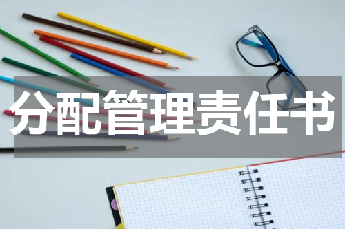 分配管理责任书