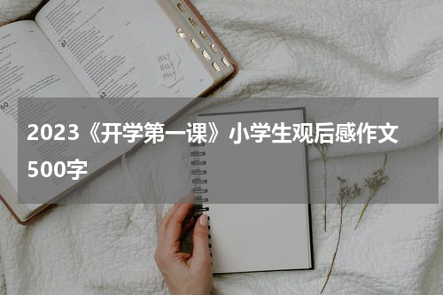 2023《开学第一课》小学生观后感作文500字