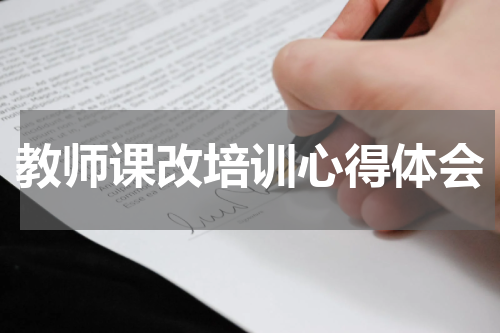 教师课改培训心得体会