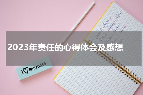 2023年责任的心得体会及感想