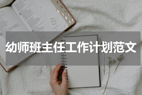幼师班主任工作计划范文