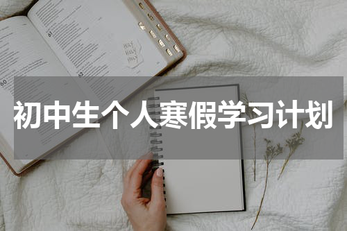 初中生个人寒假学习计划