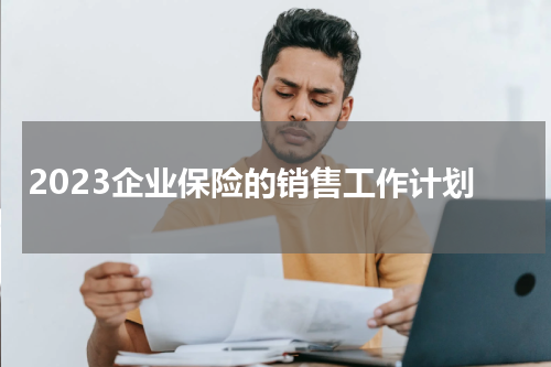 2023企业保险的销售工作计划