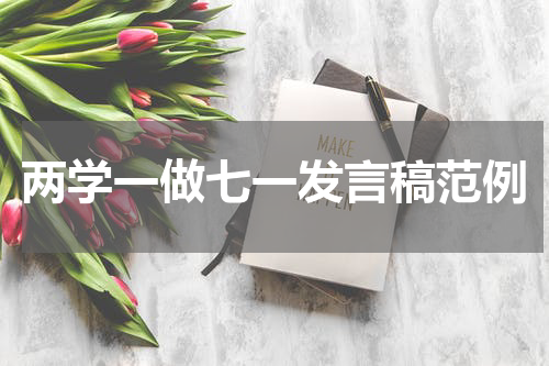 两学一做七一发言稿范例