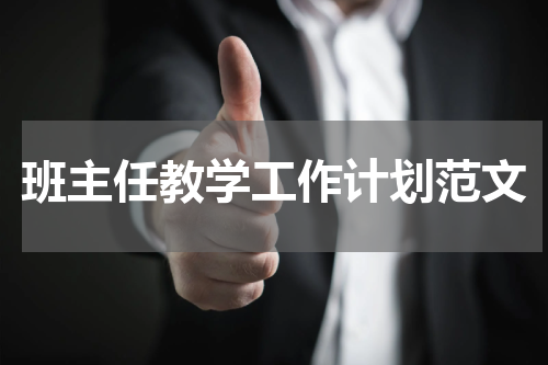 班主任教学工作计划范文