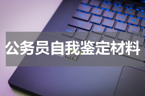 公务员自我鉴定材料