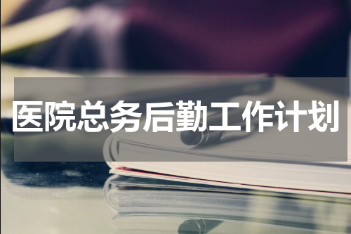 医院总务后勤工作计划