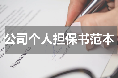 公司个人担保书范本