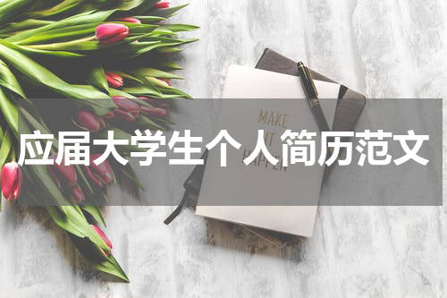 应届大学生个人简历范文