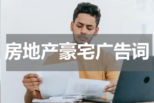 房地产豪宅广告词