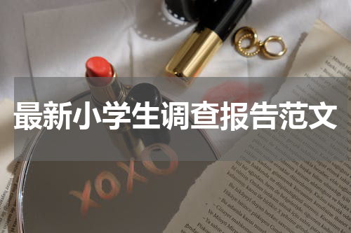 最新小学生调查报告范文