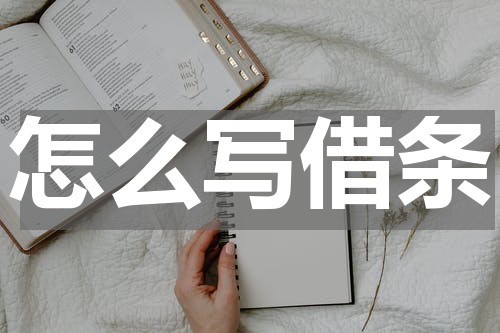 怎么写借条