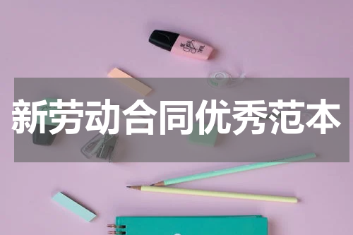新劳动合同优秀范本