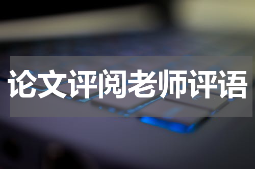 论文评阅老师评语