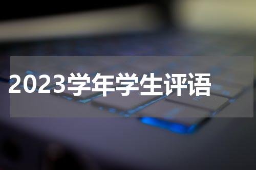 2023学年学生评语