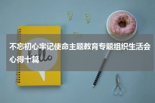 不忘初心牢记使命主题教育专题组织生活会心得十篇