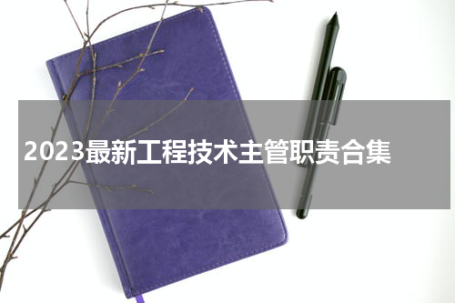 2023最新工程技术主管职责合集