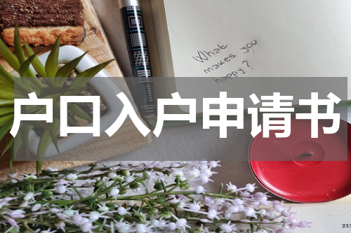户口入户申请书