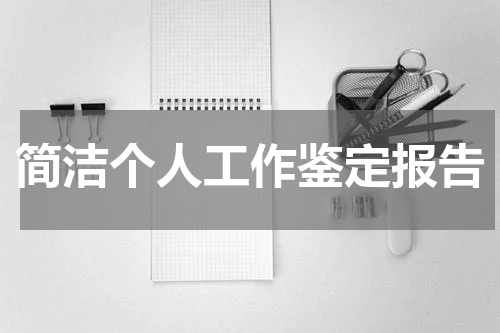 简洁个人工作鉴定报告