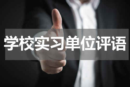 学校实习单位评语