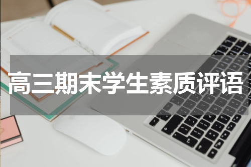 高三期末学生素质评语