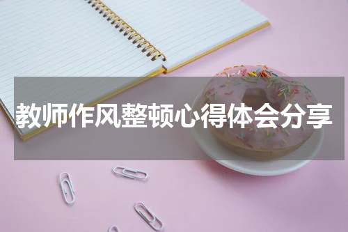 教师作风整顿心得体会分享