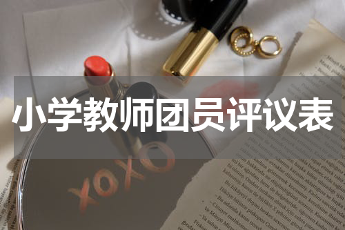 小学教师团员评议表