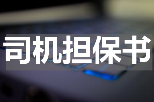 司机担保书