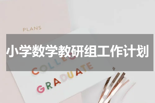 小学数学教研组工作计划