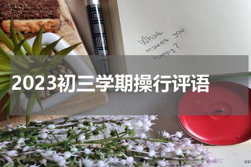 2023初三学期操行评语