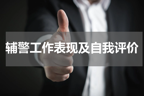 辅警工作表现及自我评价