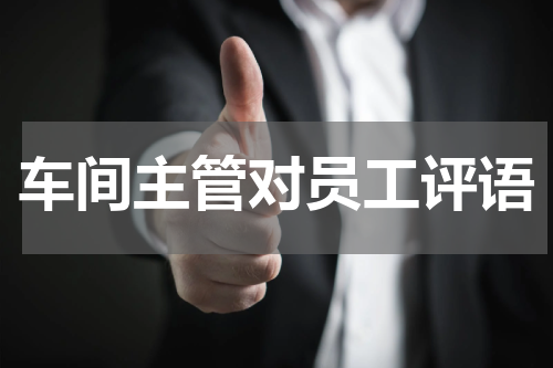 车间主管对员工评语