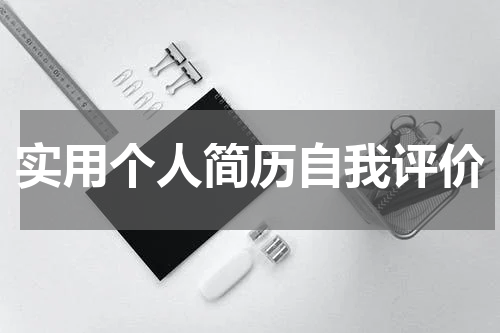 实用个人简历自我评价
