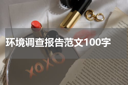 环境调查报告范文100字