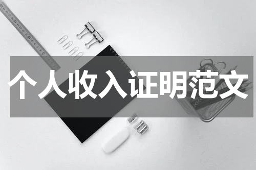 个人收入证明范文
